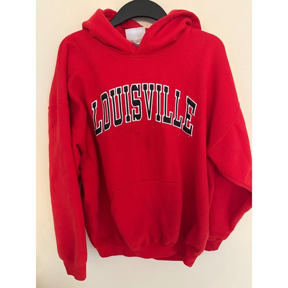 Dodger Other - Vintage Dodger Louisville Cardinals Hoodie Red Spellout Pullover XL Mens
